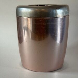 Vintage West Bend Pink Anodized Aluminum Canister Lid Mid Century Modern USA